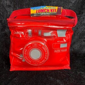 Red Insulated Camera Lunch Kit